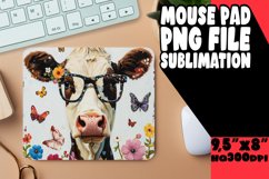 Whimsical Cow Sublimation Mouse Pad - Quirky Farmhouse Appea Product Image 1
