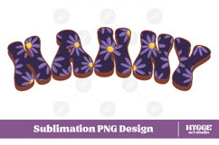 nanny Png Retro Flowers Mother&#039;s Day Floral Mom Sublimation Product Image 1