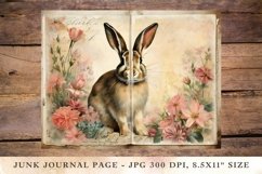 Printable Junk Journal Pages rabbit 3 Product Image 1
