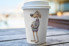 Whimsical Dog Mom With Puppy Clipart Product Image 5