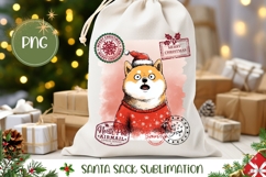 Funny Christmas Dog Santa Sack, Christmas Santa Sack Product Image 1