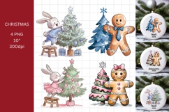 Christmas Ornament, Girl Ornament, Boy Ornament, PNG Product Image 1