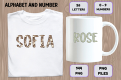 Cottage Floral Alphabet PNG Letters &amp; Numbers 300DPI Product Image 7