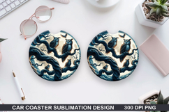 Owls Car Coaster Sublimation | Halloween Coaster PNG Product Image 1