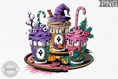 Hallothanksmas PNG, Hallothanksmas Coffee Sublimation Product Image 1