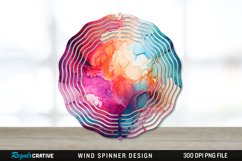 Alcohol Ink Wind Spinner Sublimation PNG Design Product Image 1
