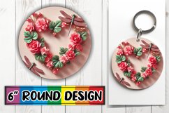 Blissful Car Coaster Round Style, 3D Heart Product Image 1