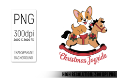 Cute Christmas Dog, Animal Sublimation Clipart PNG Product Image 1
