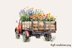 Watercolor Spring Garden Clipart Bundle PNG Product Image 15
