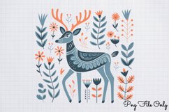 Scandinavian Folk Art Winter Clipart PNG Product Image 1