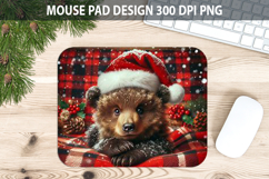 Christmas Beer Mouse Pad Sublimation - Animal PNG Design Product Image 1