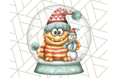 Christmas Monster Clipart, Funny Holiday Creature PNG Art Product Image 3