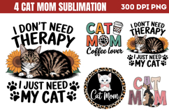 Cat Mom Sublimation PNG Product Image 1