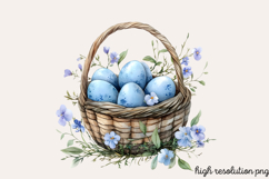 Spring Neutral Blue Clipart PNG Product Image 1