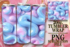 15x 3D Inflated Puff Tumbler Wraps 20oz Bundle, Vibrant PNG Product Image 2