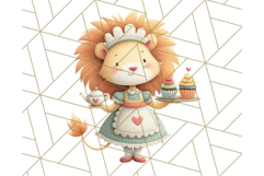 Cozy Safari Baking Animals PNG, Cute Jungle Kitchen Art Product Image 3