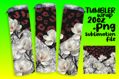CHIC 20oz PNG Tumbler Wrap , Leopard Print Product Image 1