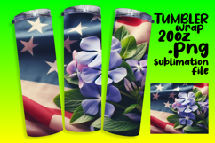 Sublimation Graphics for 20oz Tumblers , USA Flag Product Image 1