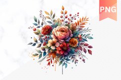Autumn Botanical Sublimation - Clipart PNG Design Product Image 1