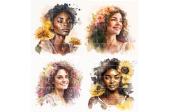 Happy Moms with flowers Portrait bundle| Mother&#039;s day Bundle Product Image 3