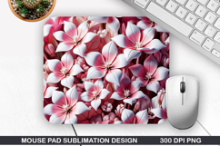 3D Flowers Mouse Pad Sublimation, Flowers Mouse Pad PNG Product Image 1
