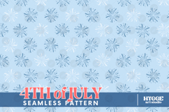 American 4th of July Patriotic Fireworks Seamless Pattern Product Image 1