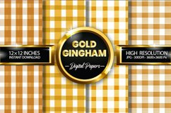Gold Gingham Digital Papers - 04 Variations Product Image 1