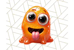 Slime Monster Clipart, Colorful Goo Graphics Png Product Image 3