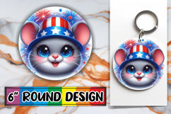 Unique Car Coaster Round Design, USA Animals Product Image 1
