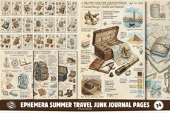 Ephemera Summer Travel Junk Journal Pages Product Image 1