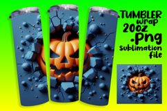 20oz Tumbler Template for Creative Minds , 3D Pumpkin Product Image 1