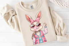 Cute Easter Bunny Clipart, Happy Easter Sublimation PNG Product Image 2