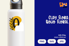 Clay Flora Boho Floral Monogram Product Image 1