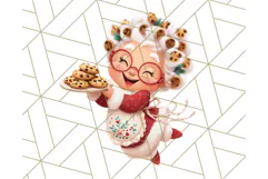 Santa’s Pajama Day Clipart, Cute Christmas Bedtime PNG Product Image 3