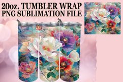 Bold Floral Pattern Sublimation Tumbler 20oz Product Image 1