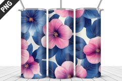 Flowers Tumbler Wrap | Sublimation Design | Tumbler PNG Product Image 1