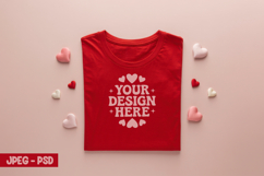 Valentine Red Sweatshirt PSD JPEG Mockup Product Image 1