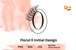 The Floral Initial Design Product Image 1