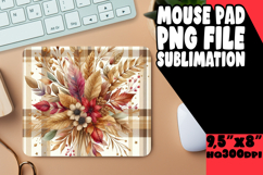 Bright MOUSE PAD Sublimation Style, Autumn Flower Product Image 1