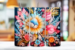 Dreamy Boho Botanical Tumbler Wrap | Sublimation PNG design Product Image 3