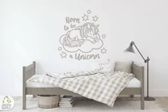 Born to be a unicorn svg Baby bodysuit design svg dxf png Product Image 3