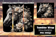 GIFT-WORTHY 20oz Tumbler Template , Horse Product Image 1