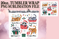 Sweet Sublimation 20oz tumbler wrap, Funny Cat Product Image 1