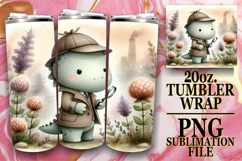 SWEET ADVENTURES 20oz TUMBLER WRAP, Cute Dino Product Image 1