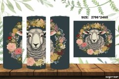 Embroidery Sheep Tumbler Wrap |Skinny 20 oz| Sublimation Product Image 1