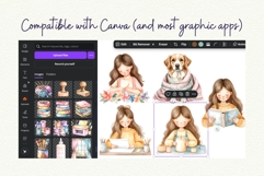 Cozy Craft Girl Watercolor Clipart Product Image 8