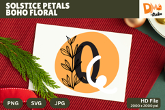 Solstice Petals Boho Floral Monogram Product Image 1
