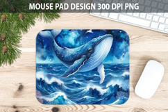 Watercolor Shark Mouse pad Sublimation - Animal PNG Design Product Image 1
