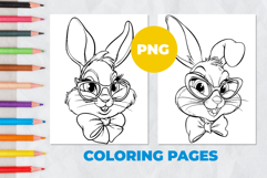 Cute bunny Coloring Pages | Coloring book Product Image 1