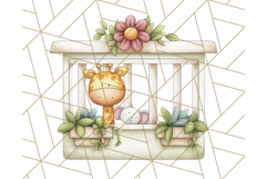 Tiny Zoo Friends Clipart, Cute Cartoon Zoo Animals PNG Product Image 3